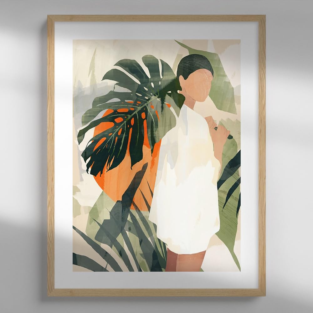 COLOSSAL ART HOUSE botanical floral poster wall art paintings for living room & wall painting for bedroom wall decor - (13x17 Inch framed poster, Paintings for home decor)