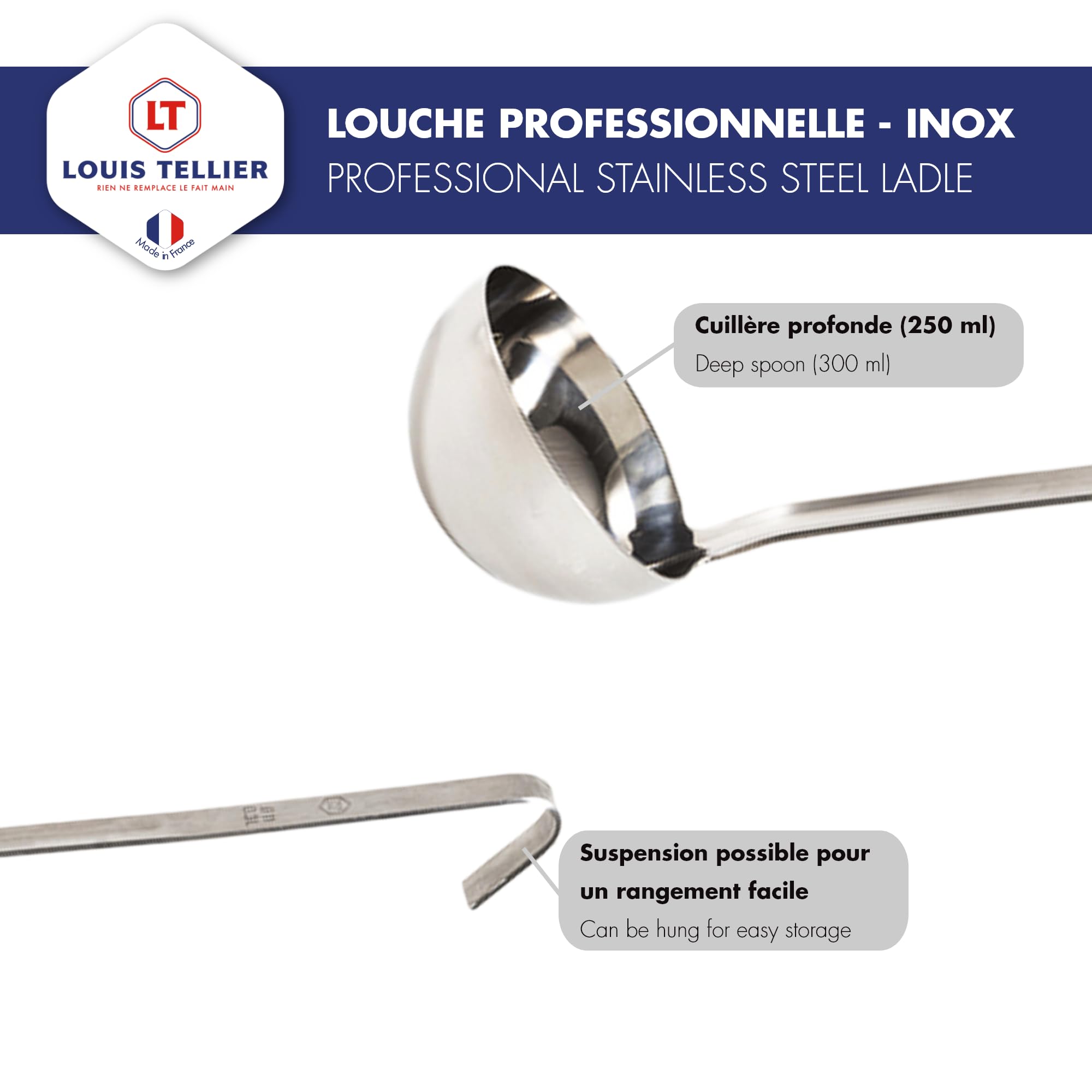 Amazon.com: Professional Ladle - Stainless Steel - 10 cm - 250 ml