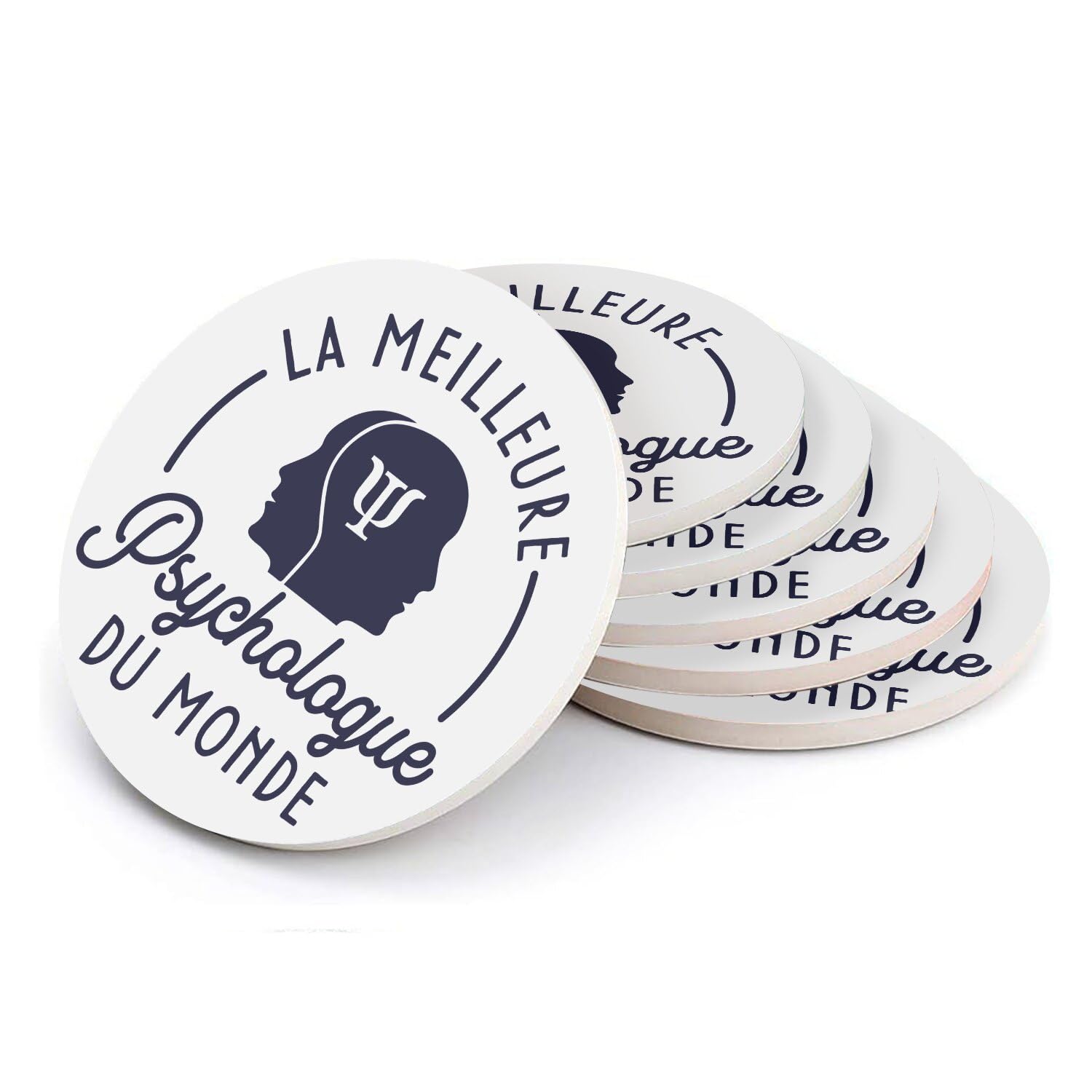 Sous verre la meilleure psychologue du monde en céramique pour bureau médecin docteur 108mm