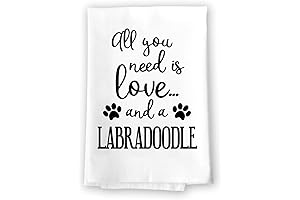 Honey Dew Gifts Funny Kitchen Towel: A Dash of Love and a Labradoodle