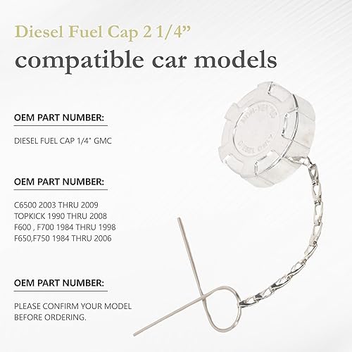 Miniatura 4 de Tapa de combustible diesel de 2 14 pulgadas para camiones International 4100 4200 4300 4400 4500 4600 4700 4800 4900 Ford F600 F650 F700 F750 Gmc