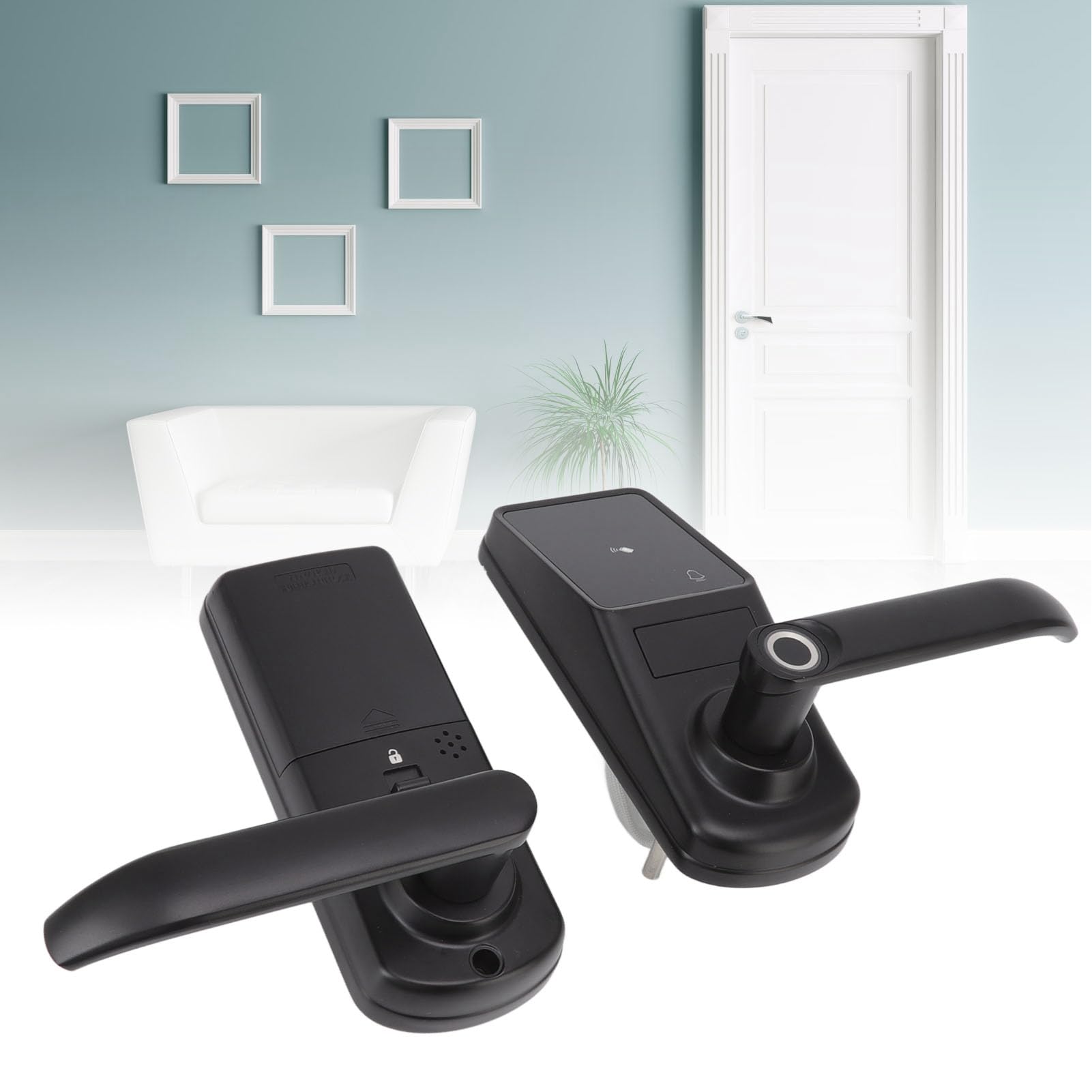 Cerradura de Puerta Inteligente con Función Bluetooth, Llave Oculta para Seguridad del Hogar y del Hotel, con Acceso por Huella Dactilar y Contraseña