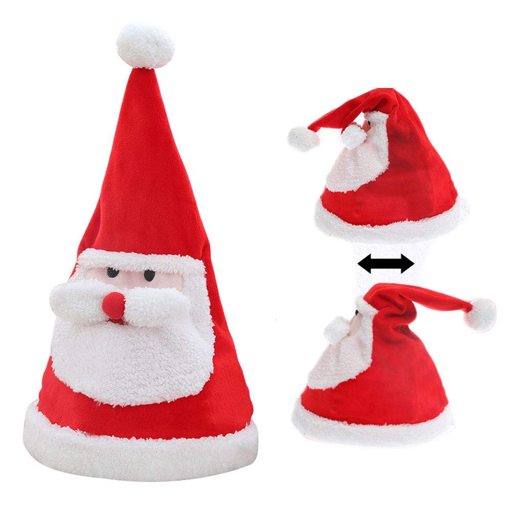 Amazon | [UpdateClassic] 音楽に合わせて動く帽子 光る サンタ帽子