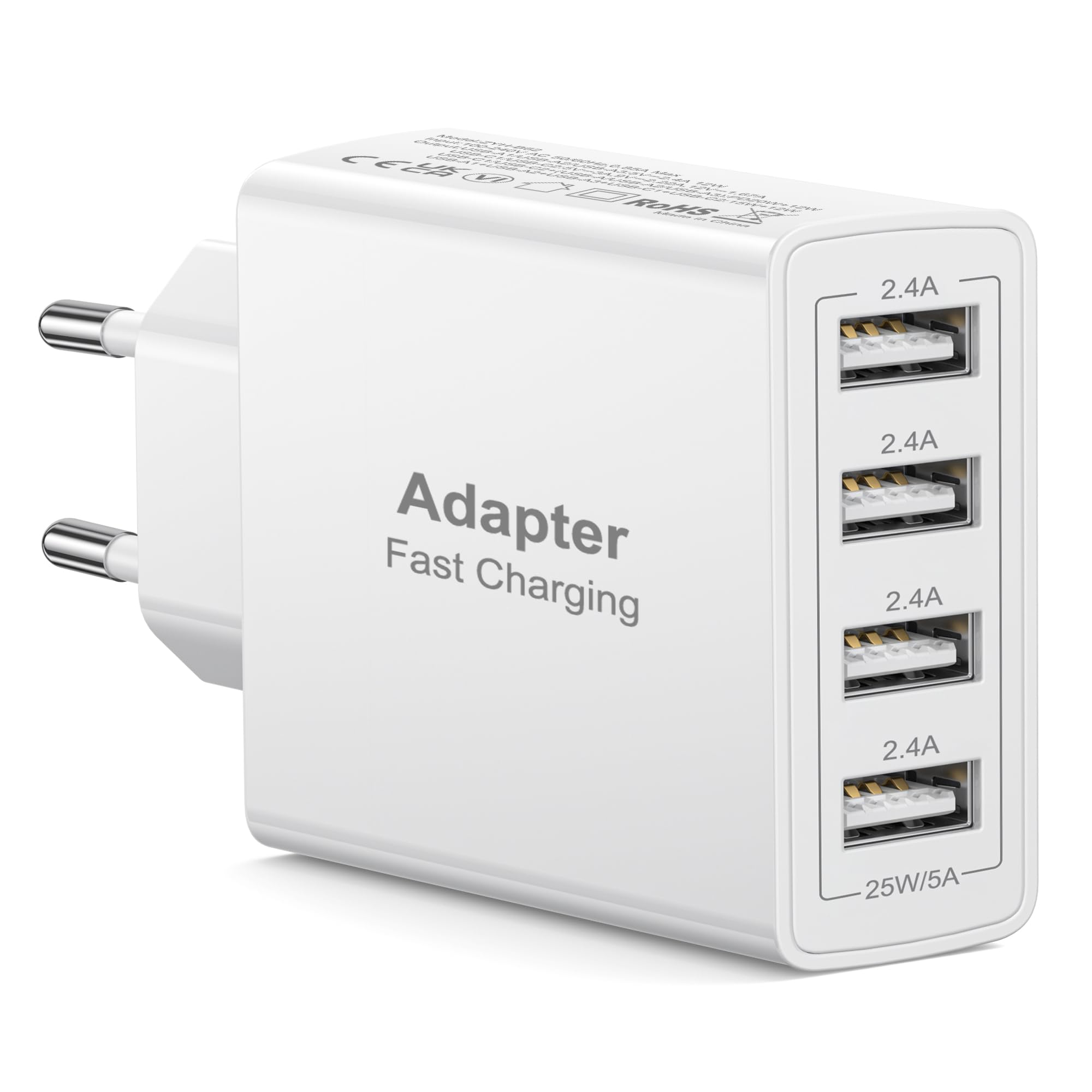 CREAPICO USB Lader, 5V/2.1A 2 USB A Poorts Oplader voor Mobiele Telefoons, 10.5W Wandlader USB-Stekker/Oplaadadapter Compatibel met iPhone, Samsung, Redmi, OPPO, Nokia, Moto, HUAWEI en Meer - Zwart