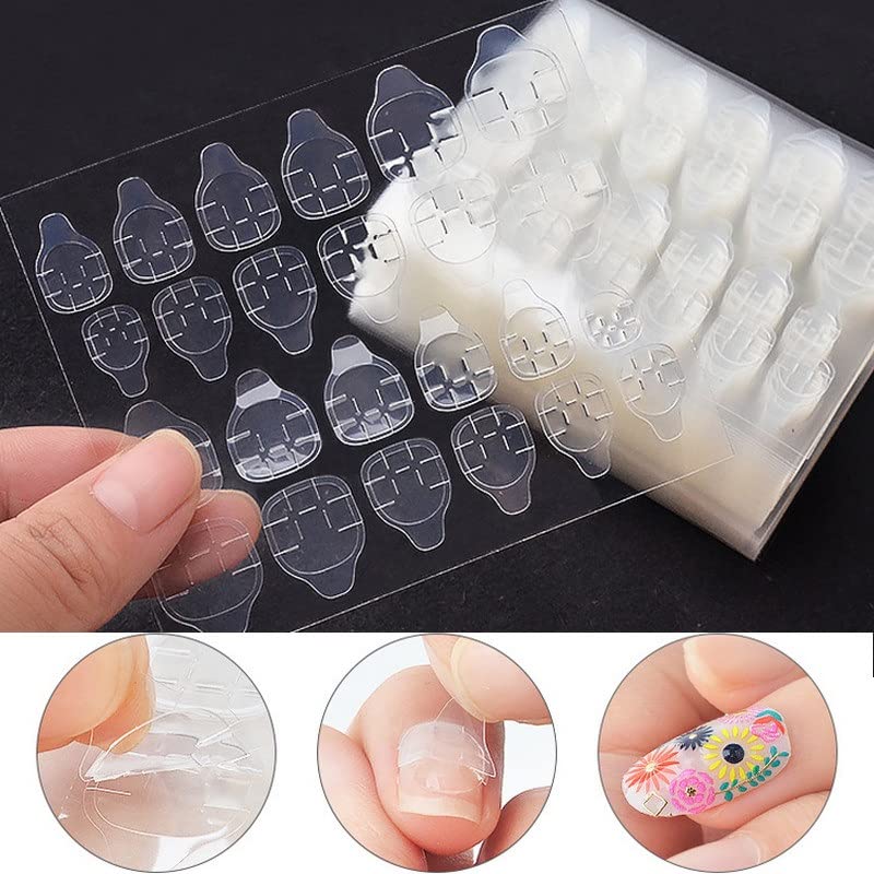 Image of KRAFTMASTERS� 12 Sticky False Nail Art Extension Double Sided Adhesive Tapes (White) -Set of 2