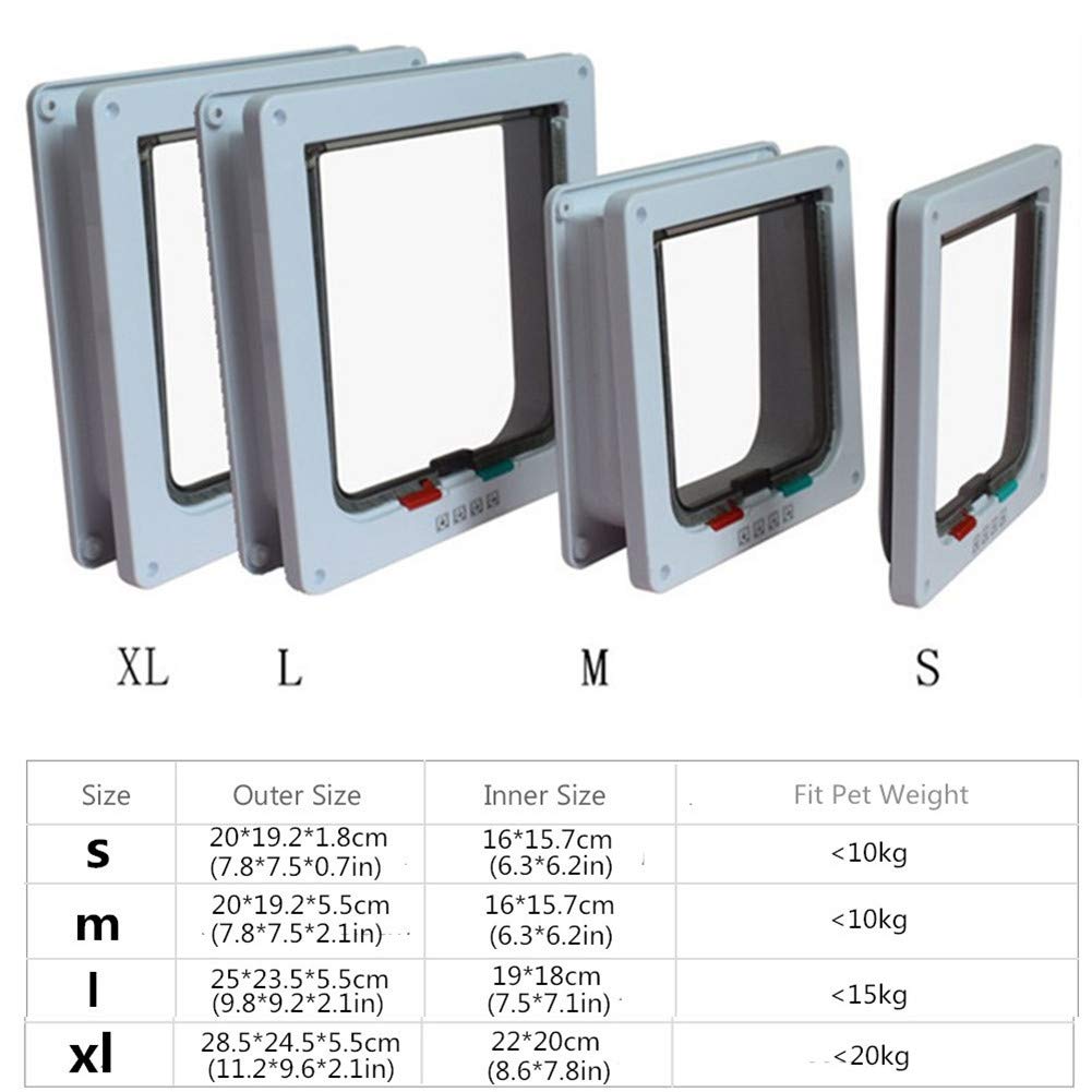 Aleta para Perros Aletas para Perros Puerta de PVC Mediana Accesorios para Gatos para Mascotas Aletas para Gatos para Puertas Aleta para Gatos pequeña Aleta para Gatos Inteligente Aletas para Gatos
