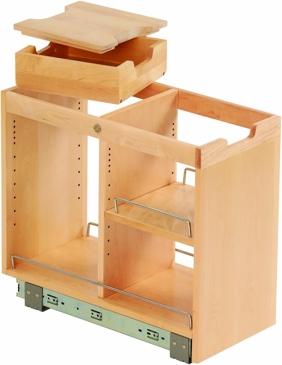 FindIT Kitchen Storage Organization Base Cabinet Pullout with Slide, Half Tray, Cutting Board and Shelf