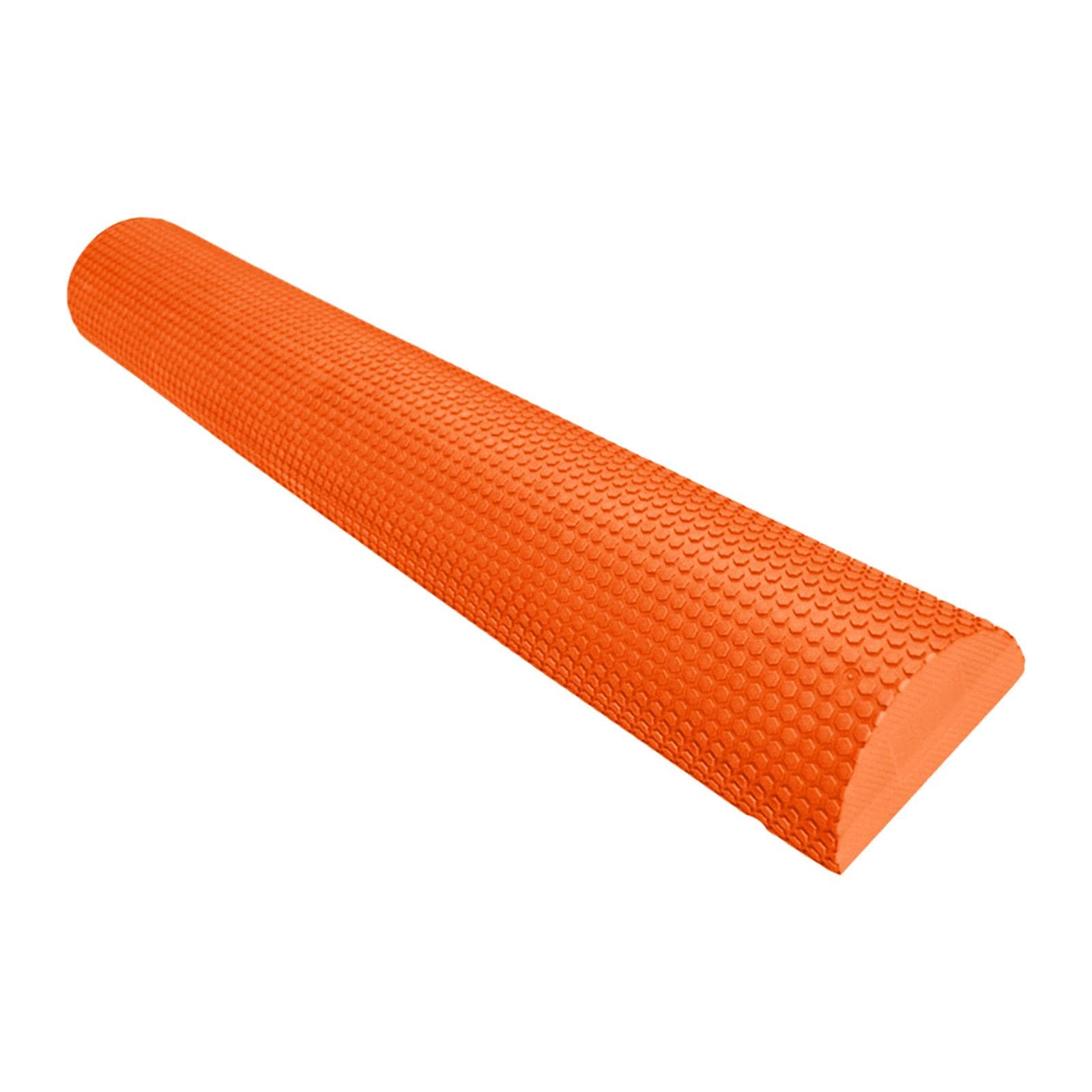Mezza Foam Roller Rullo Massaggio Muscoli Allenamento Equilibrio Eva Alta Densità Galleggiante Antiscivolo Resistente Adatto per Palestra Casa Y, Arancione 90 cm x 7,5 cm