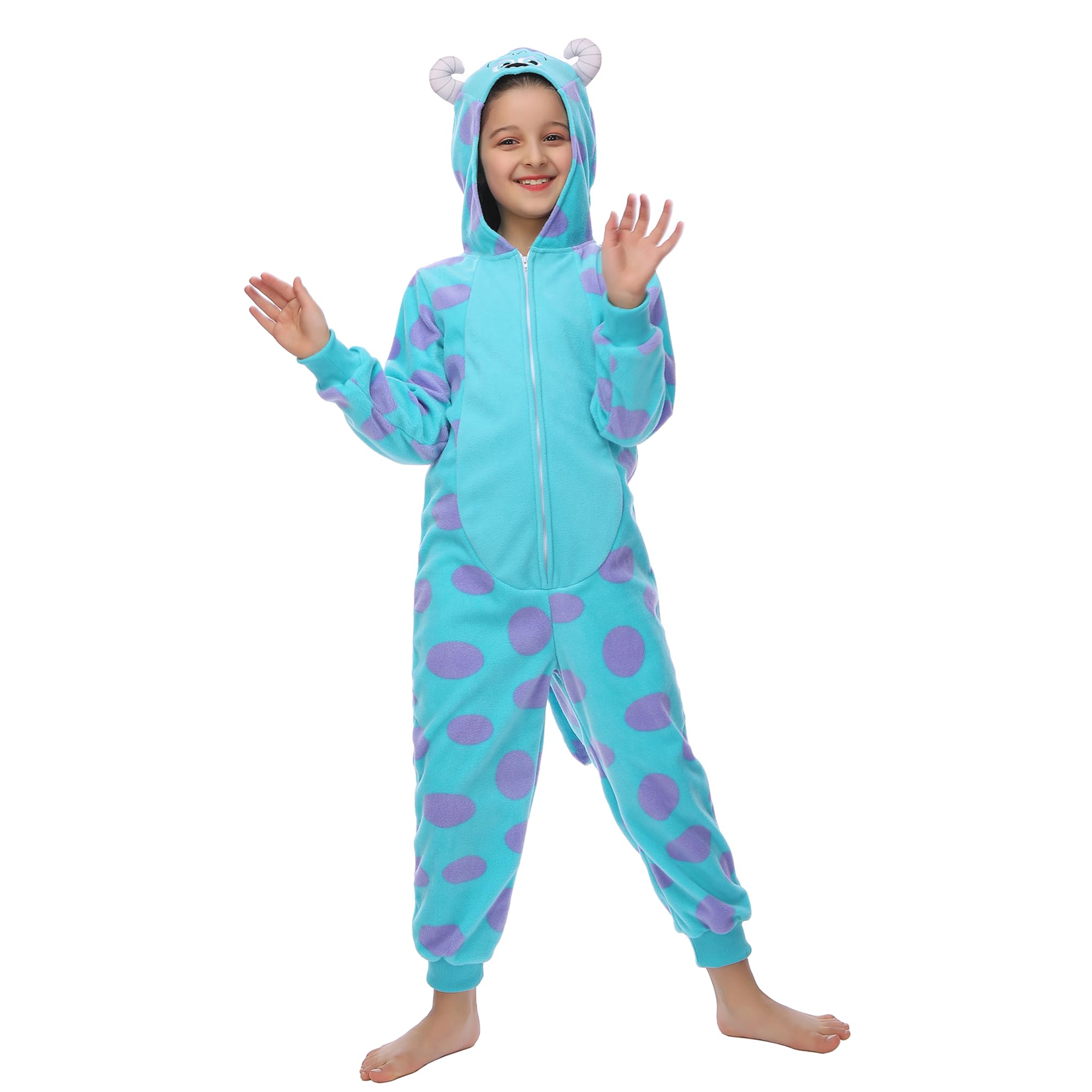 Sincere Party Disfraz de monstruo azul para niños, mono de animal cálido y suave para niños unisex