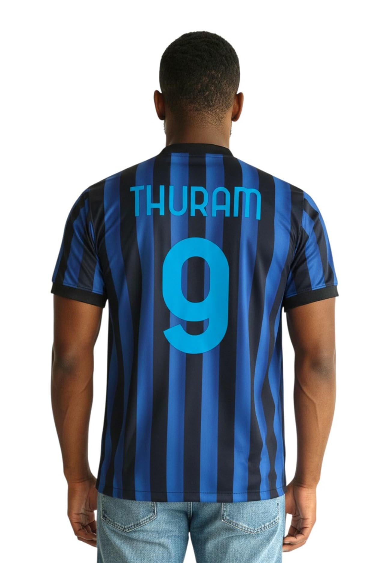 Generico Maglia Calcio Thuram 9 Neroazzurra Replica Stadio Autorizzata Regalo per Tifosi Taglie da Bambino e Adulto