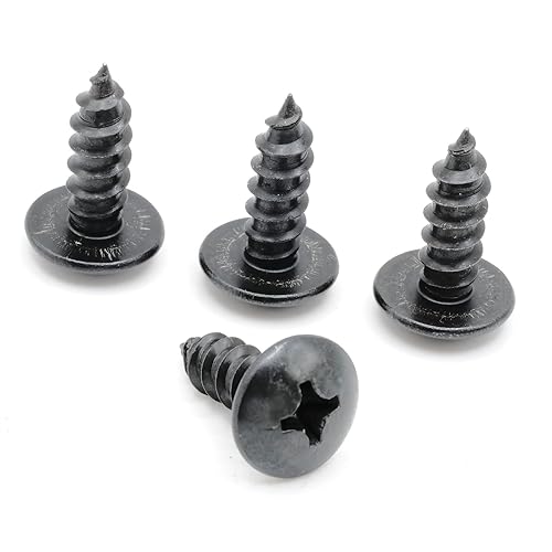 ReplacementScrews Tornillos de matrícula compatibles con Ford F-150 (F150), acero inoxidable, óxido negro (paquete de 4)