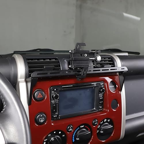 Miniatura 6 de LLKUANG Soporte de teléfono móvil para Toyota FJ Cruiser 2007-2021, control central, ventilación de aire, multifuncional, soporte para teléfono