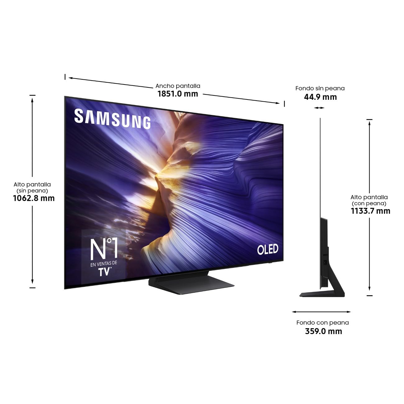 Samsung TV 83 Pulgadas OLED S93F 4K Smart TV con Vision AI, Motion Xcelerator 144Hz y Colores certificados por Pantone — view 9