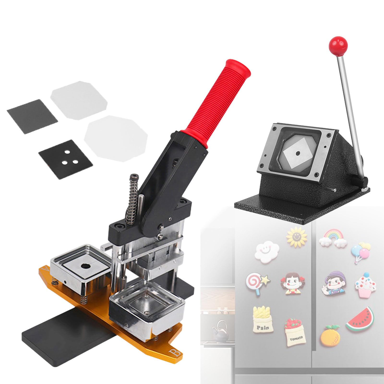 Foto-Kühlschrankmagnet-Hersteller-Set mit Materialien, inklusive Maker und Messer, für individuelle Bildabzeichen und personalisierte Geschenke