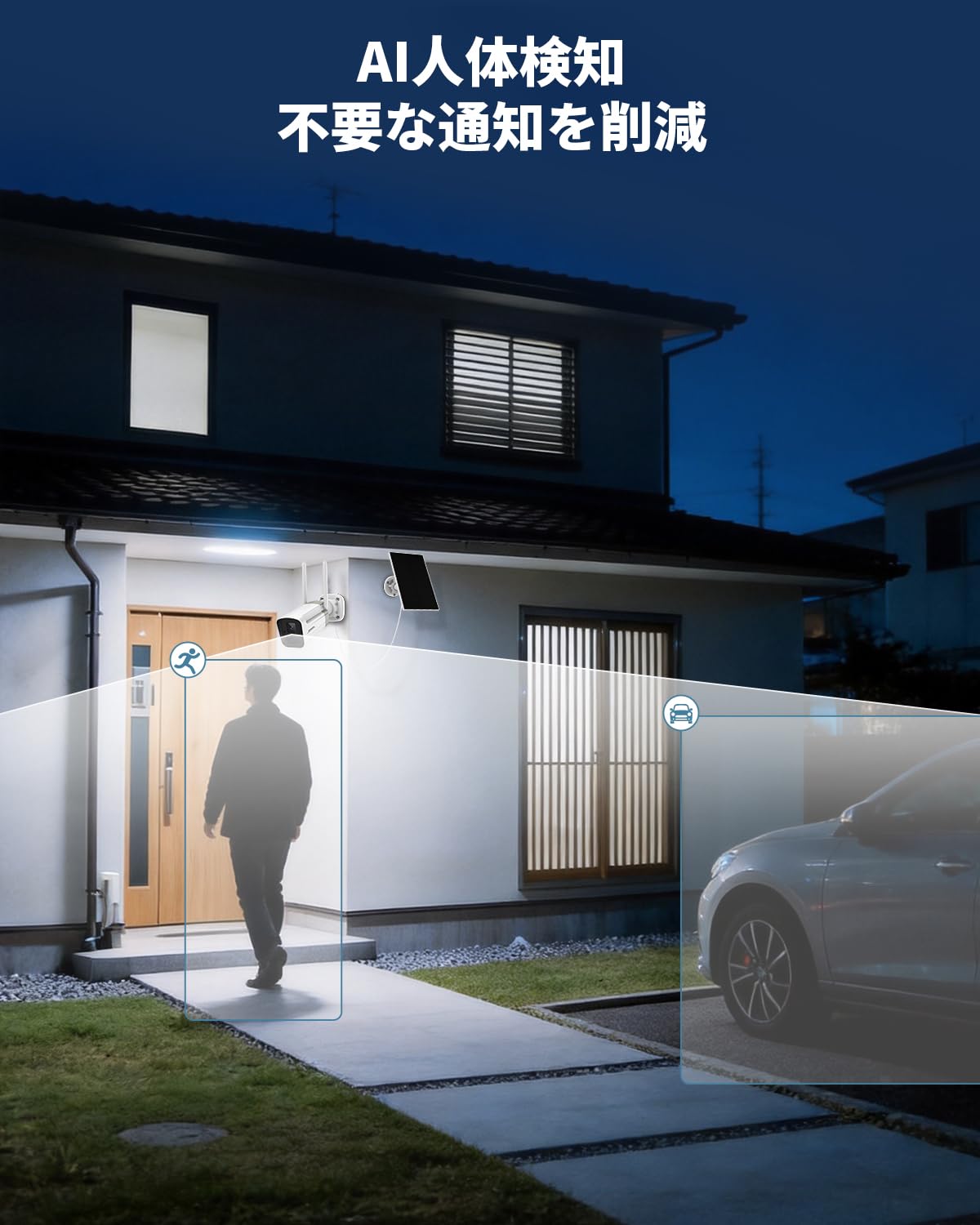 Amazon.co.jp: OHWOAI 防犯カメラ ワイヤレス 屋外 ソーラー給電 400万