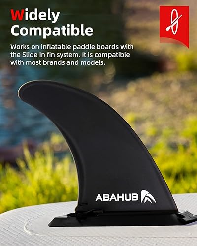 Miniatura 6 de Abahub Aleta central única SUP de 910 pulgadas con 1 tornillo de aleta sin herramienta, aletas de repuesto de SUP reforzadas con fibra de vidrio de