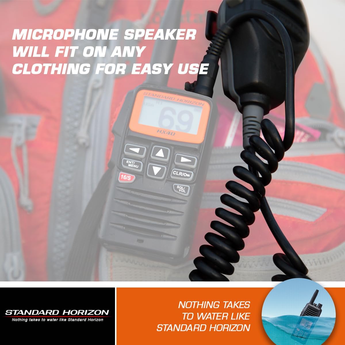 Standard Horizon Compact Speaker Microphone, Black (SSM-17H)