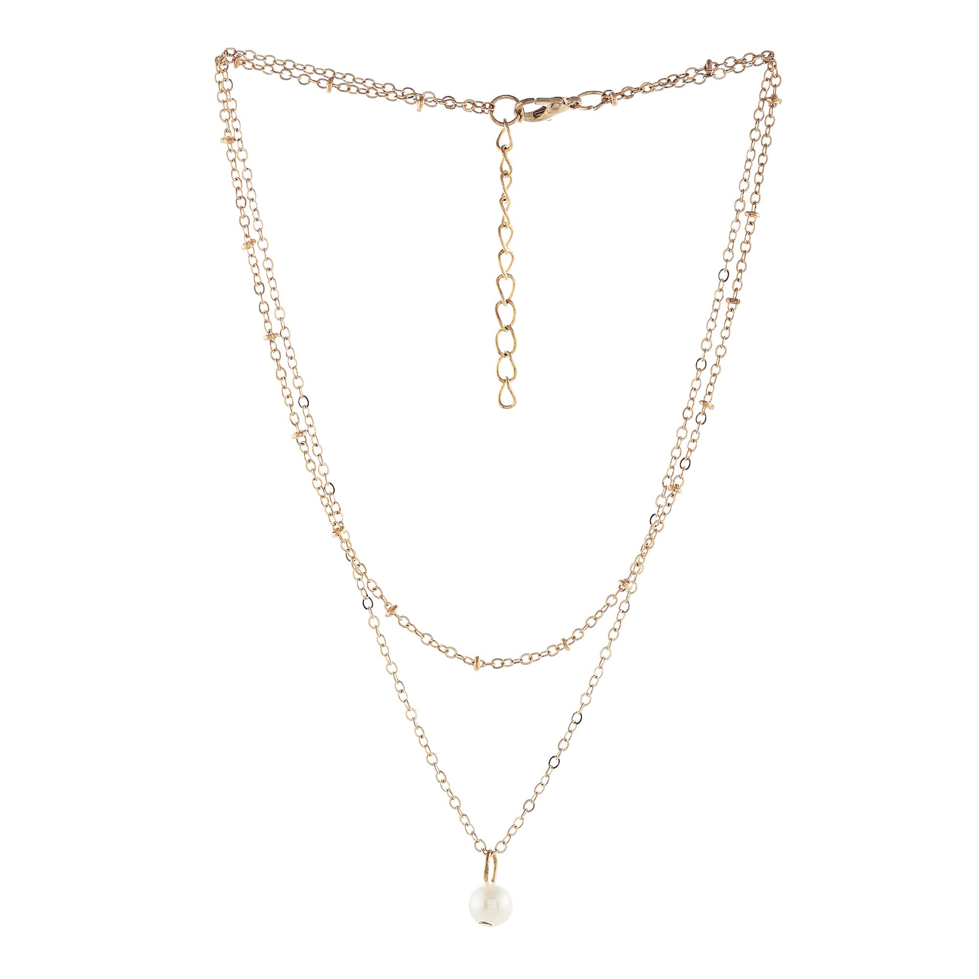 Novellas Golden Double Layered Pearl Drop Pendant Necklace for Women and Girls, Trendy Stylish Anti Tarnish Jewellery, Perfect Birthday And Anniversary Gift for Women, Everyday Wear Fashion Accessory (B0DCG6QFJJ) Amazon Price History, Amazon Price Tracker