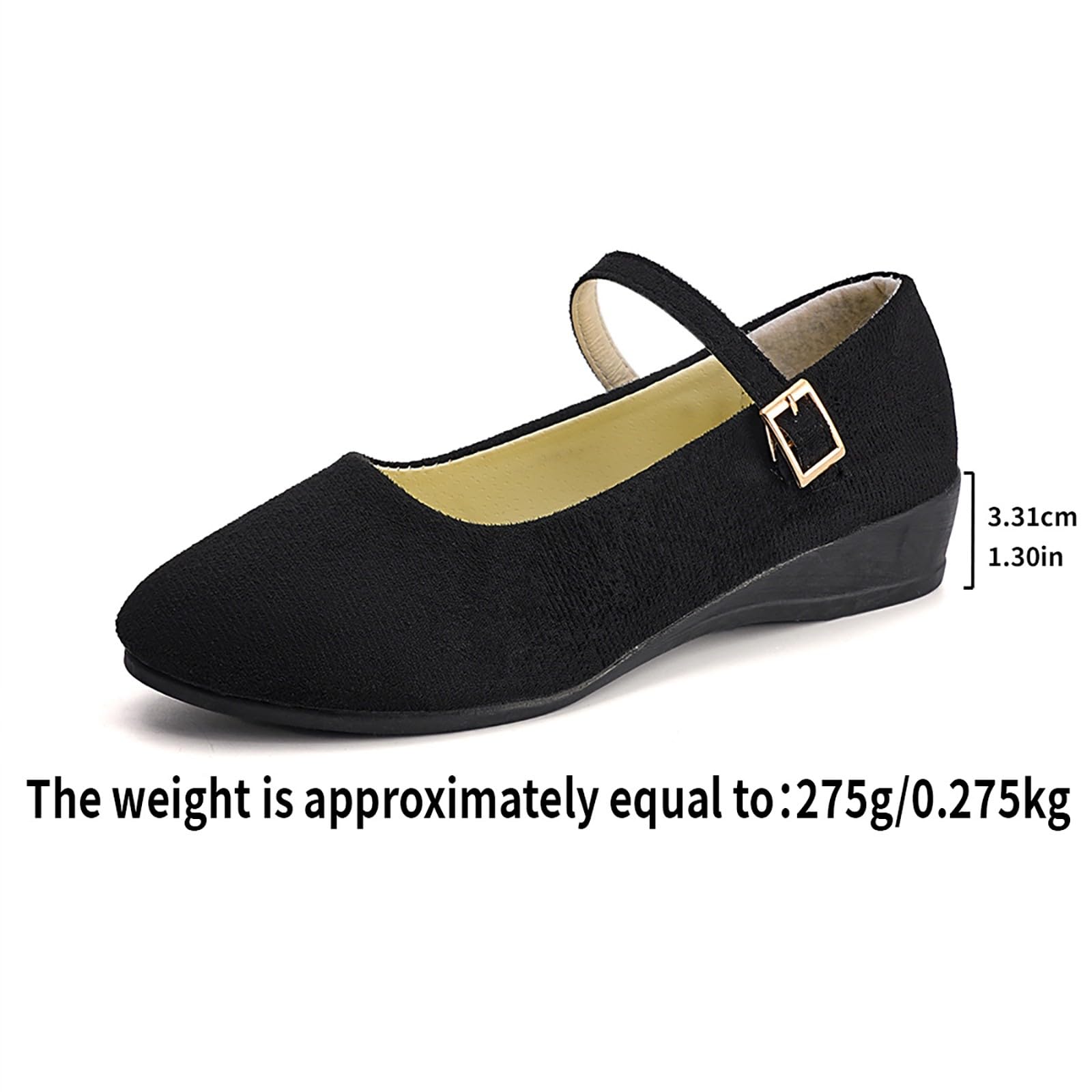 Mary Jane - Zapatos planos para mujer, diseño de rayas, ante