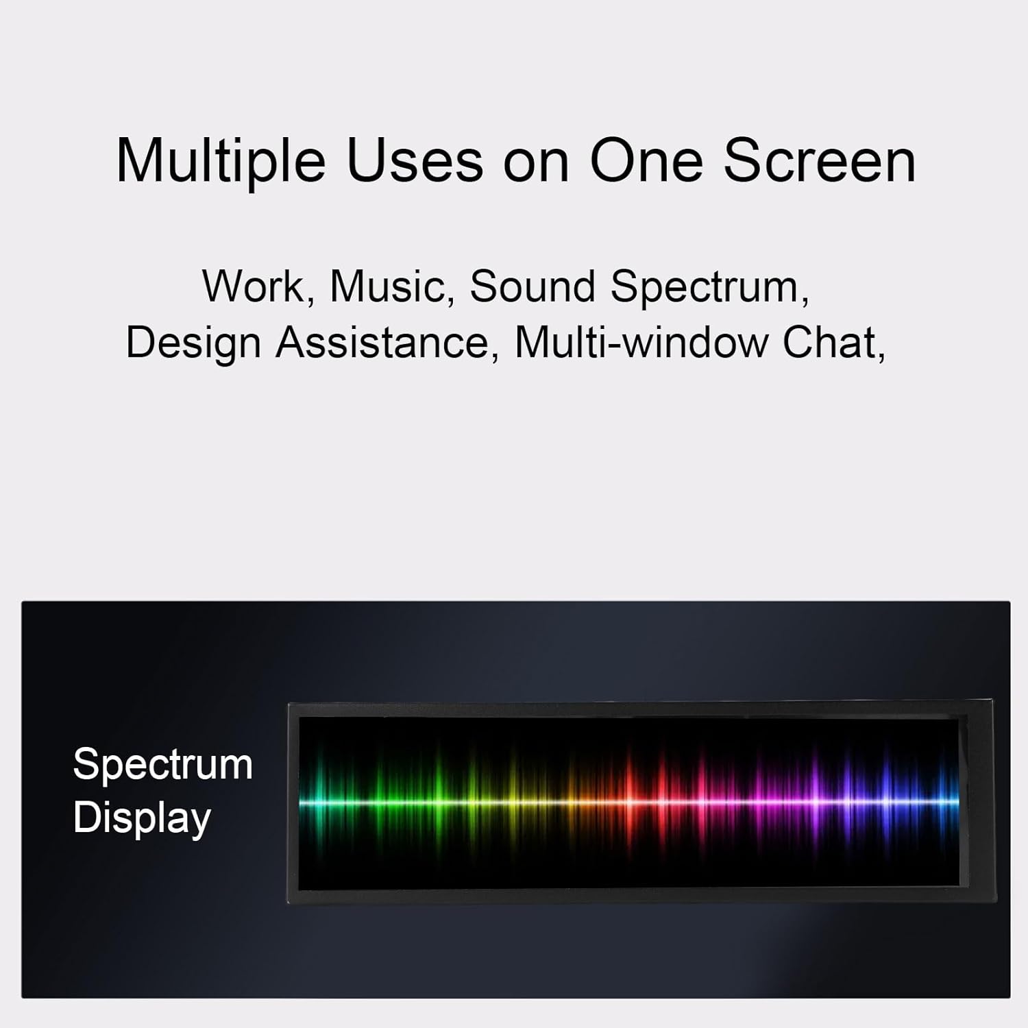 PC Temperature Display, 1920x480 8.8 Inch Computer Monitor wit... - view 3