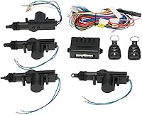 GeevorksTools Universal 12V Keyless Entry Car Door Lock Kit - 4 Actuators, 2 Remotes, Central Locking System for All Cars