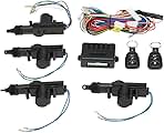 Universal Car Keyless Entry System Kit,4PCS 12V Car Door Lock Actuator with Remote,Central Locking System Car,Remote Central Door Locking System