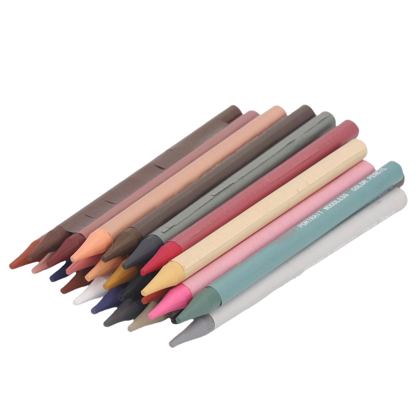 Set di 24 matite Colorate con pigmenti a Base di Olio, matite Colorate Senza Legno per disegnare mescolando Strati e Studenti Adulti