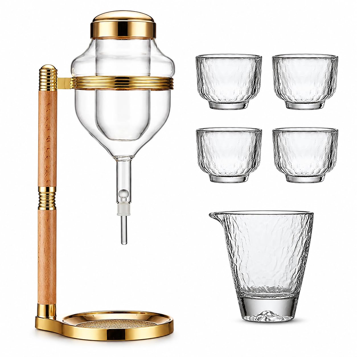 Szklany dozownik whisky i karafka do burbona, wina, sake, wódki, tequili, domowego baru, nalewaka do napojów, eleganckie rozwiązanie do serwowania zimnych napojów