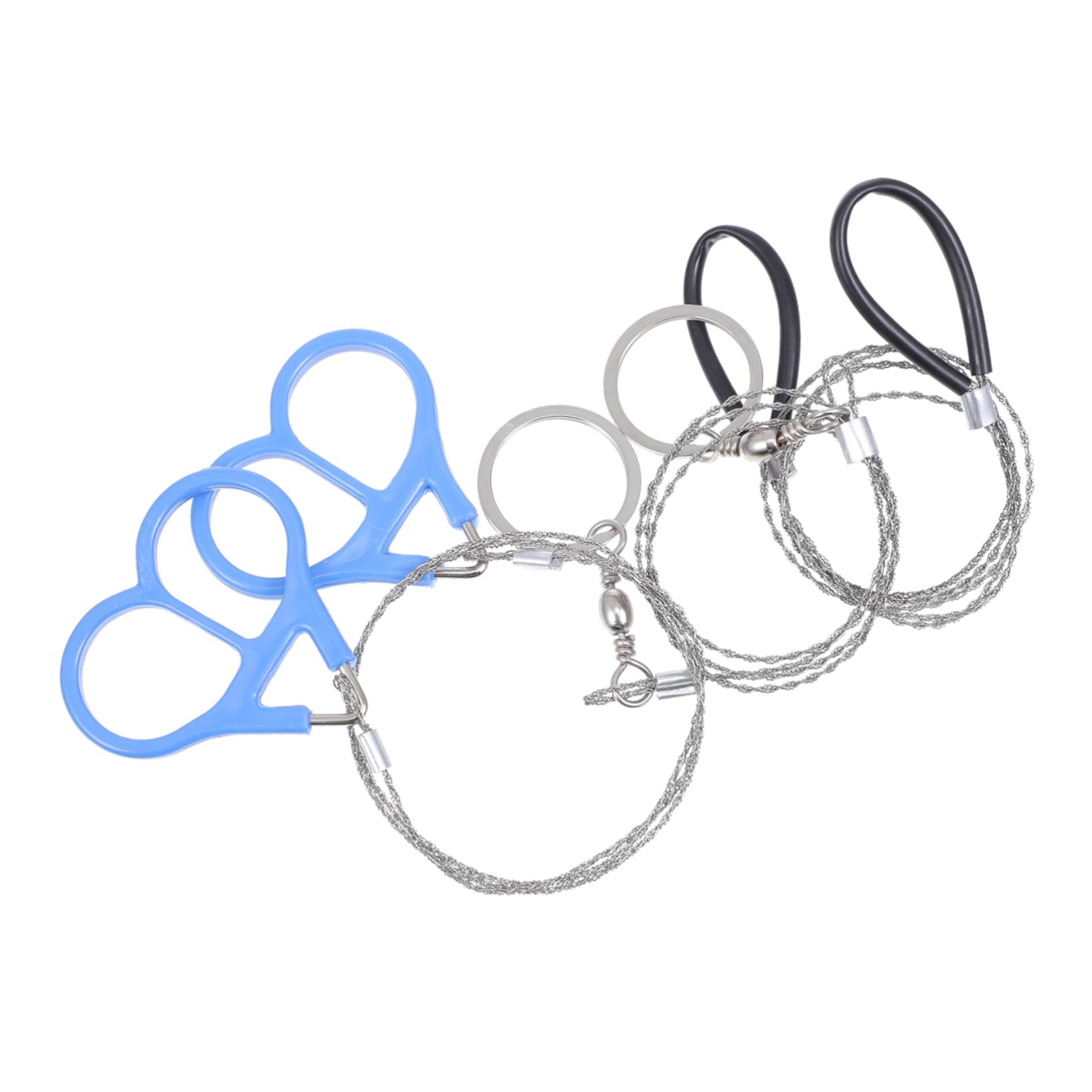 TOGEVAL 3pcs Outdoor Wire Saws Stainless Steel Handy Rope Hand Saws for Camping Hiking and Emergencies Portable Survival Gear Finger Handles for Easy Cutting