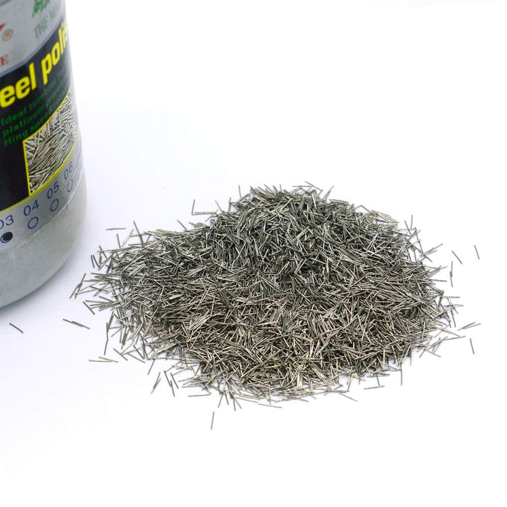 Stainless Steel Pins for Magnetic Tumbler 1.1 IBS Steel Tumble Media 5MM Length Tumbling Steel Pins for Polishing Jewelry and Jewellery (5mm *0.4mm)