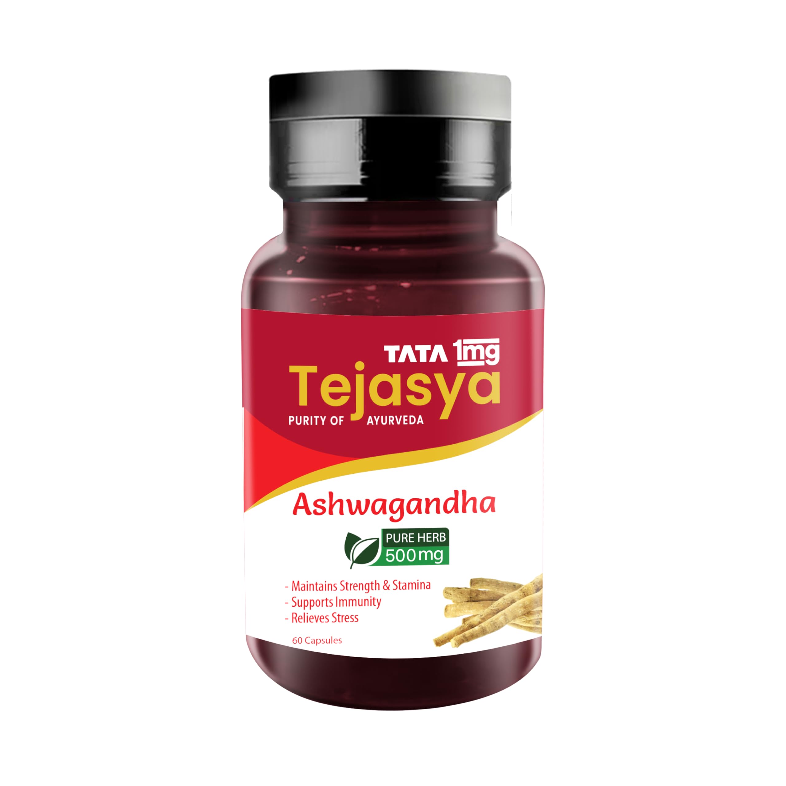 Tata 1mg Tejasya Ashwagandha Capsule 500mg, Supports Strength & Stamina, 500mg, Pack of 60 Capsules (B0BN3TT7WS) Amazon Price History, Amazon Price Tracker
