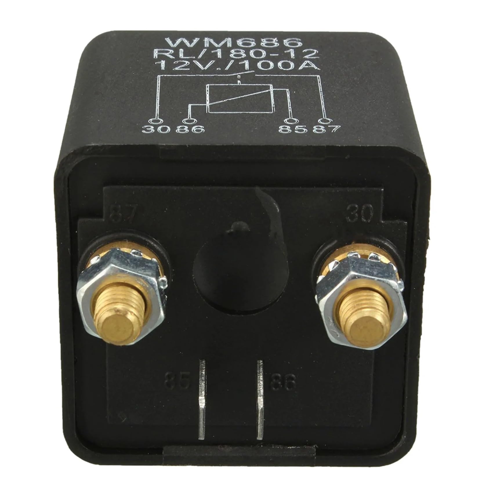 4X 12V 100Amp 4-Pin Heavy Duty ON/OFF Switch Split Charge Relay for Auto Boat Van Black RUAJOGYNVM