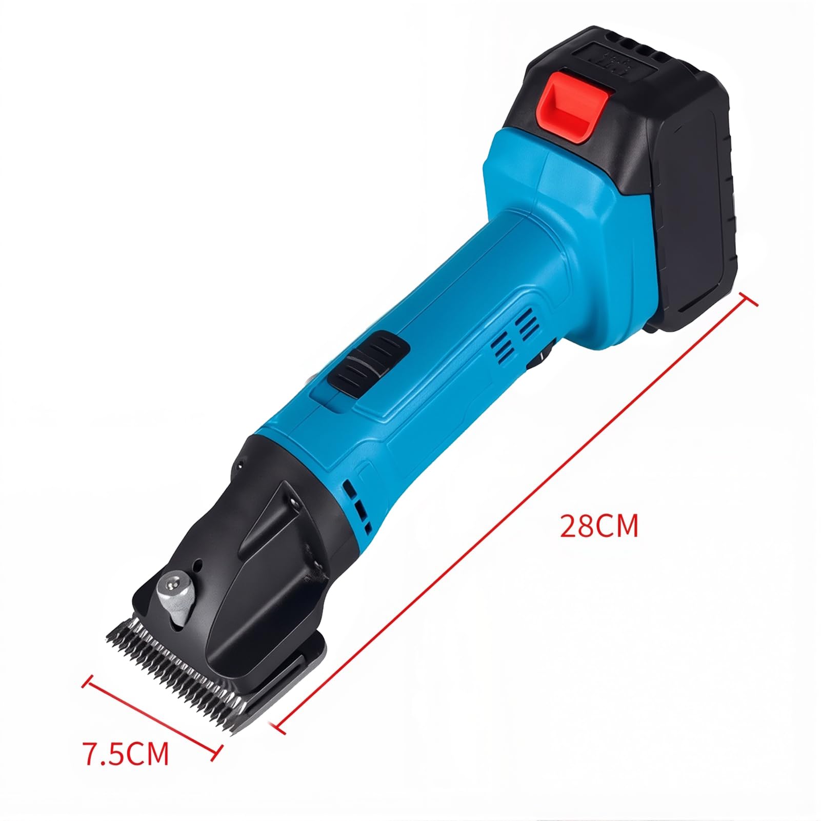 Cortadoras de caballo eléctricas, tijeras de ganado inalámbricas con ajuste de 6 velocidades y 2 * 1500mAh baterías, velocidad 2500 RPM recortadora equina profesional para ganado de ovejas de caballo