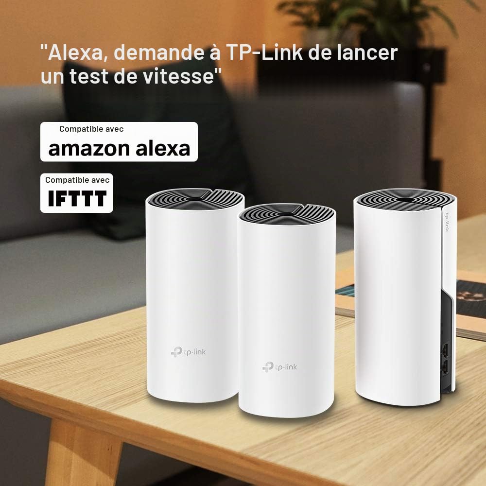 TP-Link Deco M4 Whole Home Mesh Wi-Fi System, Up to 4000 sq ft Coverage, Qualcomm CPU, Dual-Band AC1200 with Gigabit Ports, Compatible with Amazon Echo/Alexa, Parent Control, Pack of 3
