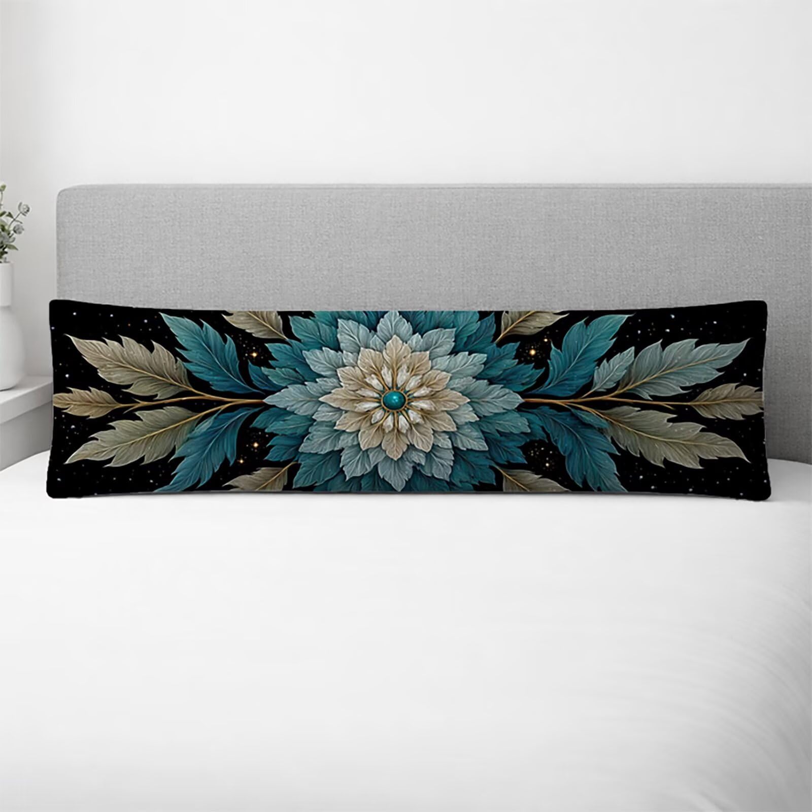 FGYB-3927 Poszewka na poduszkę 60 x 180 cm, dla osób śpiących na boku, mandala, z dwustronnym nadrukiem na całej powierzchni, na sofę, gwiaździste niebo, poduszka ciążowa