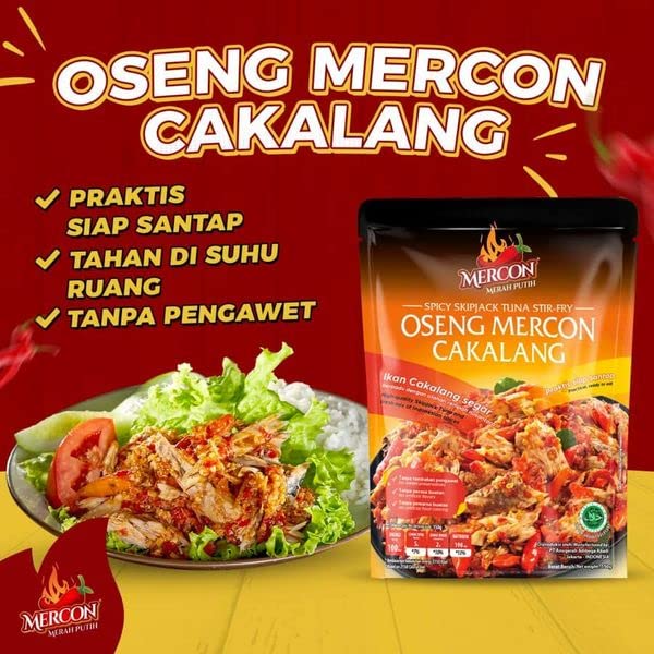 Amazon.com: Mercon Merah Putih Oseng Mercon Cakalang (150g) 5.3oz ...