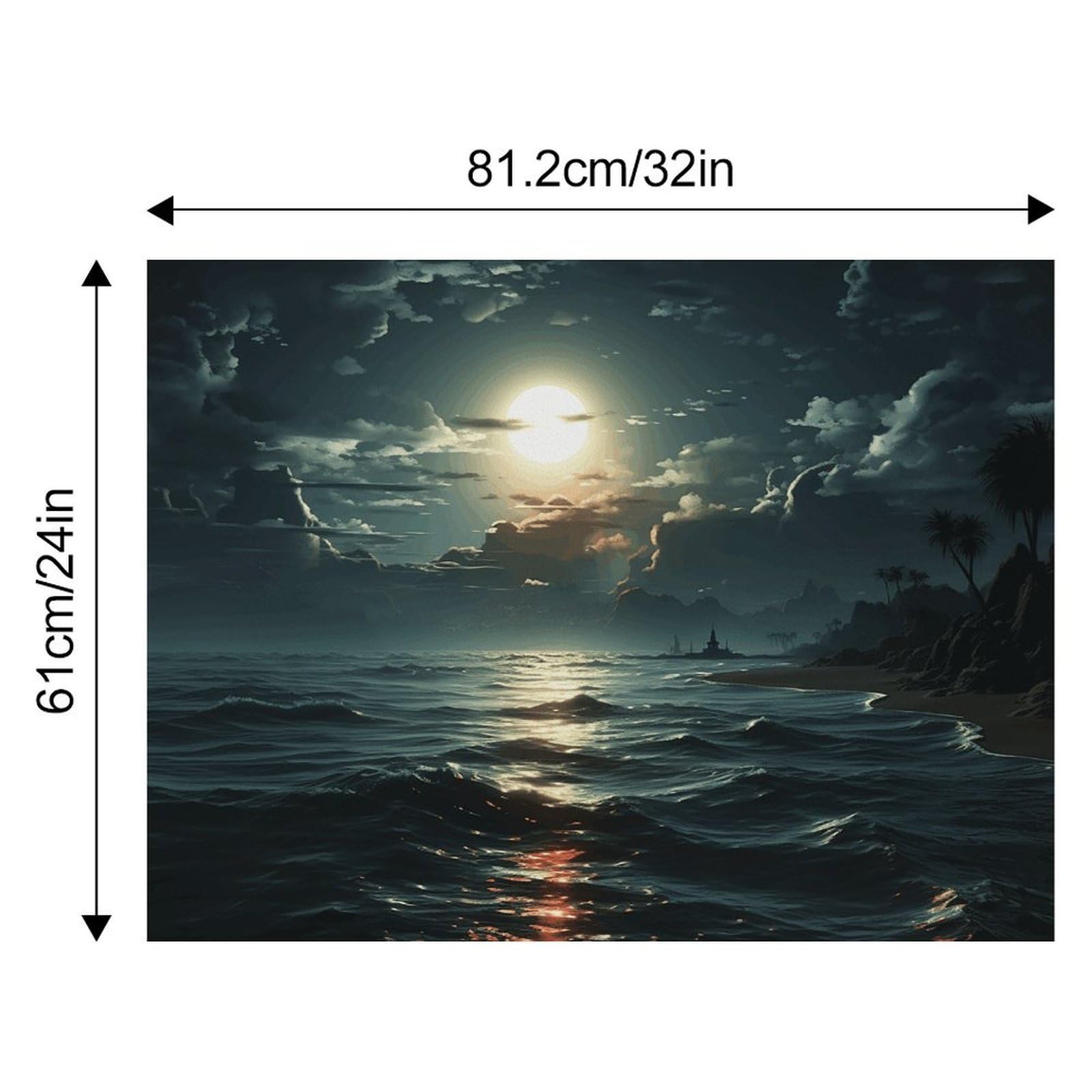 Sea Moon Tapis de nourriture pour chat – Tapis d'alimentation antidérapant pour chien facile à nettoyer pour la nourriture et l'eau, tapis de gamelle pour chien et chat, 61 x 81,3 cm