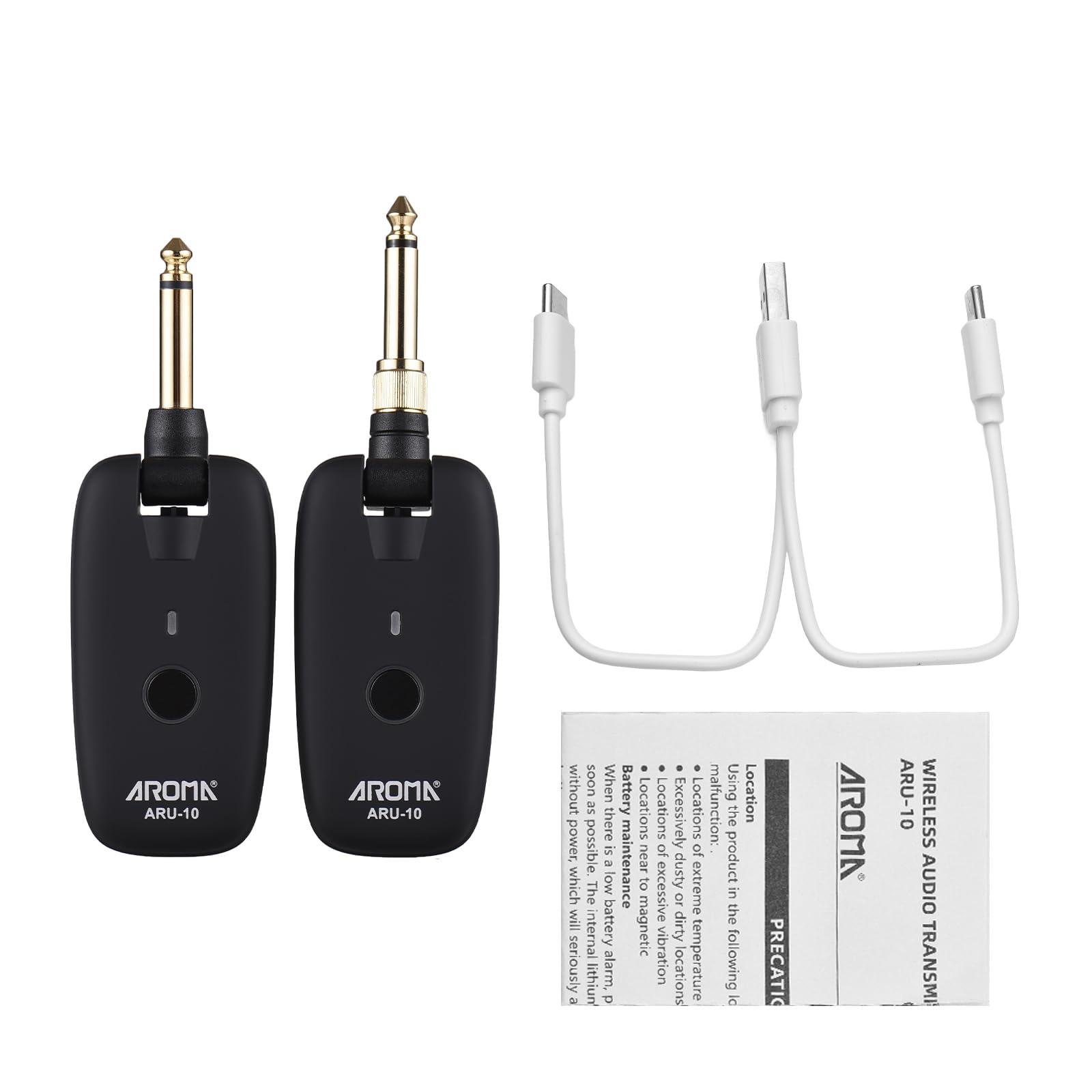 HUIOP Przenośny akumulator bezprzewodowy system gitarowy UHF gitara basowa nadajnik-odbiornik elektryczny elektryczny instrumenty wiatrowe transmisja w czasie rzeczywistym Plug and Play 6