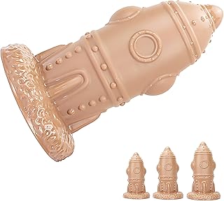 QGINESE Plug Dilatador Anal Femenino De Silicona Dildo Anal Extra Grande De 6,5cm/10cm/12,5cm De Diámetro Con Ventosa Masajeador De Próstata Juguetes Sexuales Adecuado Para Lesbianas,Marrón,S+M+L