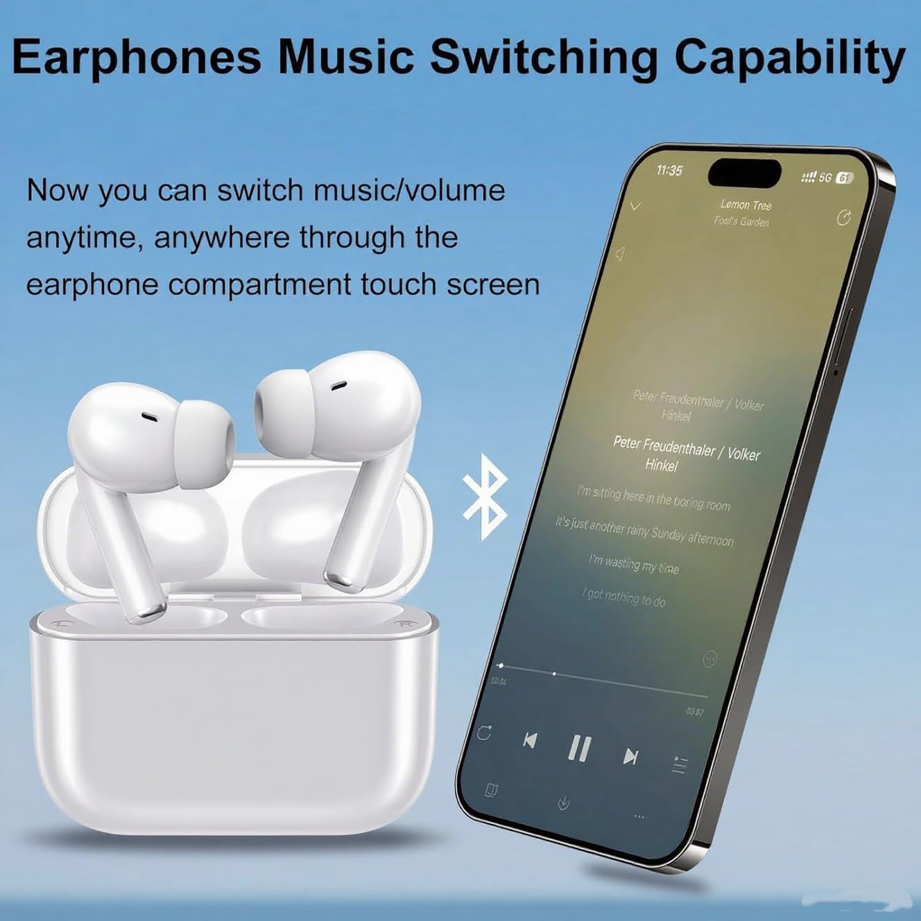 Auriculares inalámbricos, auriculares Bluetooth Pro (2ª generación), auriculares de reproducción de 48 horas con micrófono, sonido de alta fidelidad, chip Bluetooth 5.3, carga USB-C, IPX7 impermeable