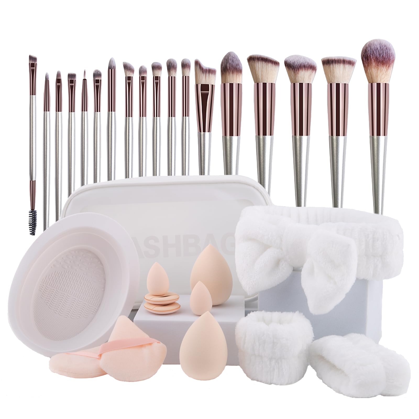 Brocha de Maquillaje Profesional Avanzada, 31 Piezas Juego de Brochas de Maquillaje Profesional Avanzado para Rostro y Ojos Blush Foundation Concealer Powder#3