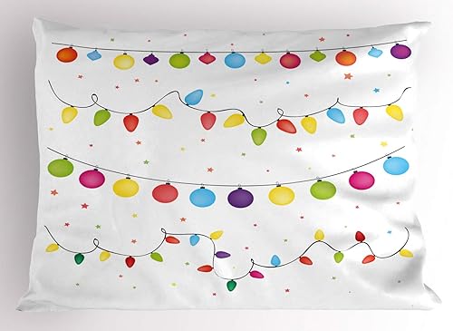 Miniatura 61 de Ambesonne Funda de almohada de Papá Noel, motociclista de Papá Noel, montar en motocicleta, arte pop, estilo retro, efecto de medio tono, funda