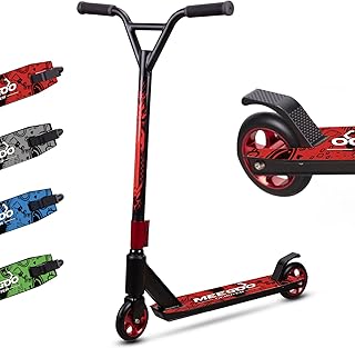 MEE GOO Pro Freestyle Stunt Scooter ABEC-10 Bearings, Lightweight Alloy Trick Scooter with Aluminium Alloy Wheel, Frame up to 100 kg for Intermediate and Beginners, Skatepark