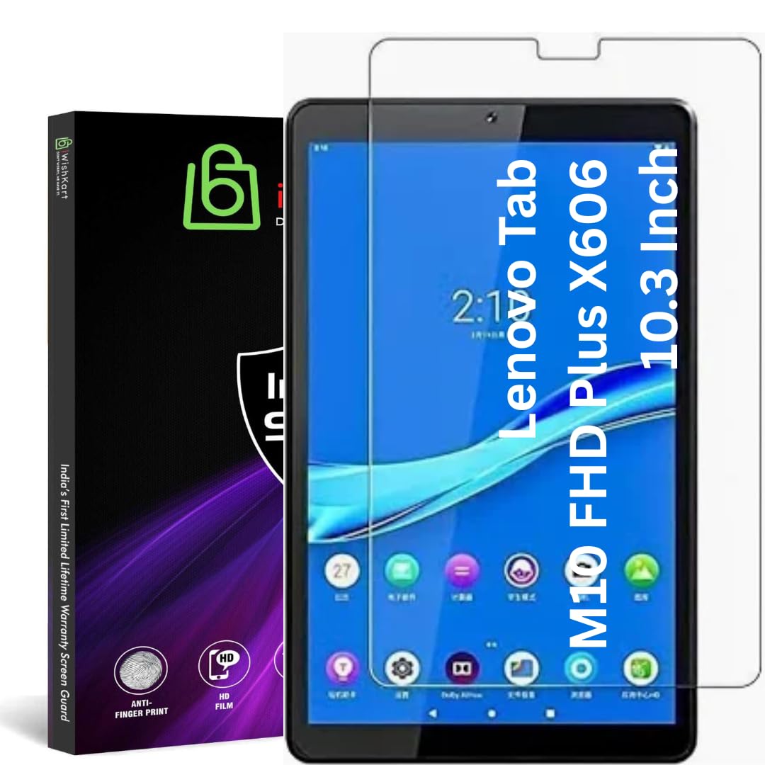 iWishKart Compatible with Lenovo Tab M10 FHD Plus X606 10.3 Inch Tempered Glass Screen Protector Guard Full Screen Coverage Edge to Edge | TB-X606X / TB-X606V / TB-X606F (M10+)-image-18
