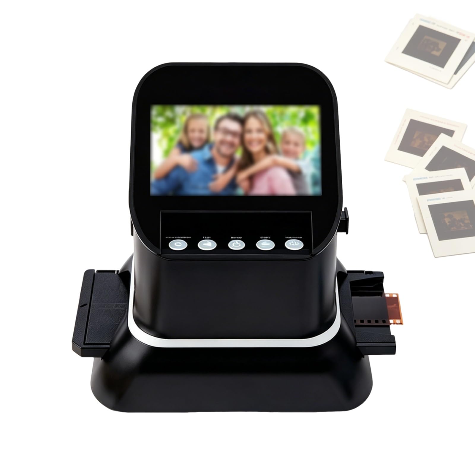 Escaner Diapositivas, Escáner Digital de Películas y Diapositivas, con Pantalla LCD, for Escanear Negativos y Diapositivas en Alta Resolución, con Edición de Imágenes