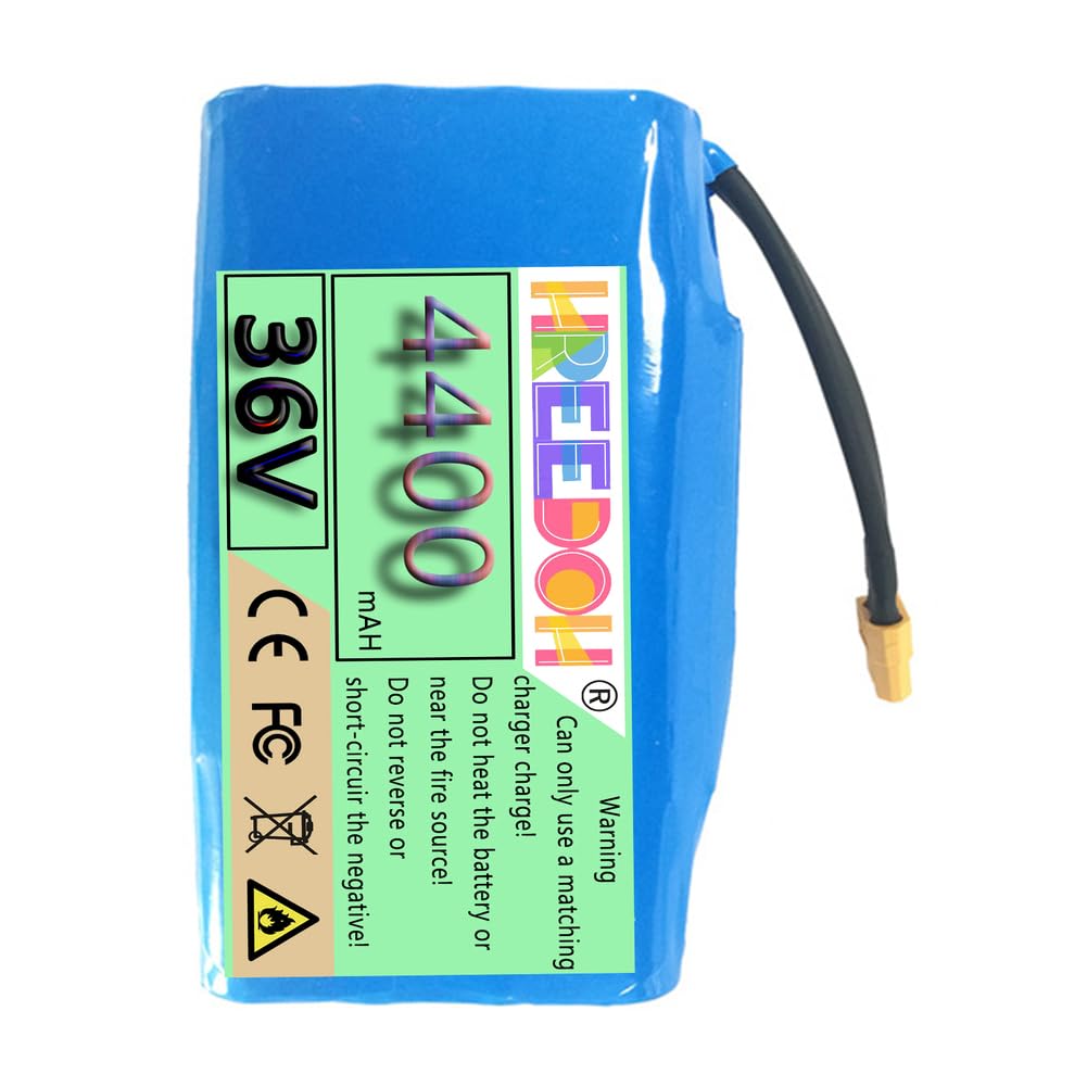 Batterie 36 V pour Trottinette électrique, Batterie 36 V pour Hoverboard, Batteries Lithium-ION 36 V 4,4 Ah pour kit Moteur 0-158,4 W avec BMS