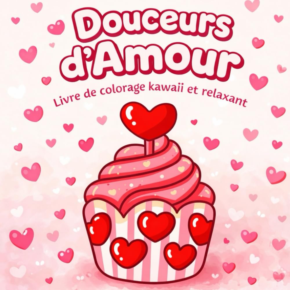 Coloriage douceurs d'amour, coloriage cozy détente: coloriage relaxant, 110 pages, 54 coloriages