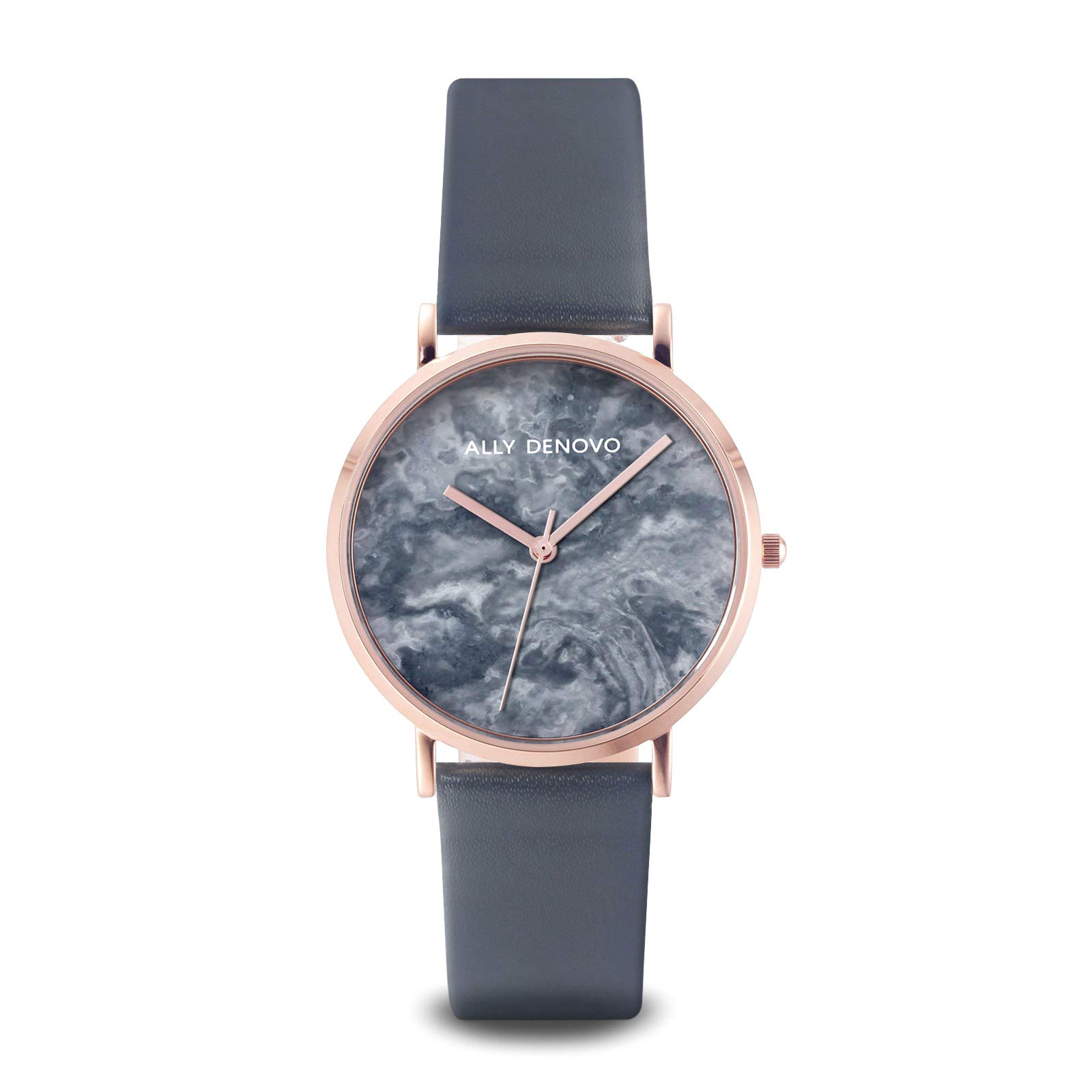 Ally DenovoCarrara Marble AF5005.11 Women's Watch with Leather Strap Analogue Rose Gold-Plated, Strap