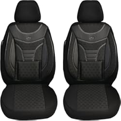 Fundas Asientos Mercedes W204 BREMER SITZBEZÜGE Fundas Protectoras para Coche compatibles con Mercedes Clase C W204 S204, Juego de Conductor y copiloto a Partir de 2007 – 2014 / Juego de Fundas de Asiento de Coche, 2 Unidades,