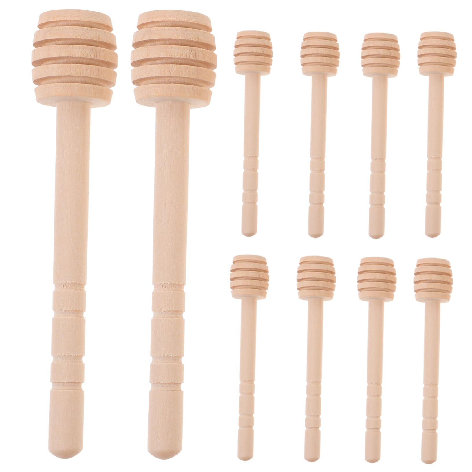 HOLIDYOYO 10pcs Honey Stick Portable Honey Stirrer Convenient Honey Dipper Reusable Honey Dipper Portable Honey Stir Stick Honey Mixing Sticks Stir Accessory Honey Stirrers Wooden re-usable